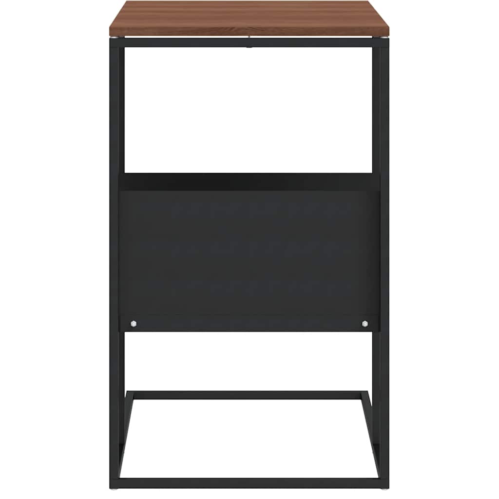 fekete szerelt fa kisasztal 55 x 36 x 59,5 cm