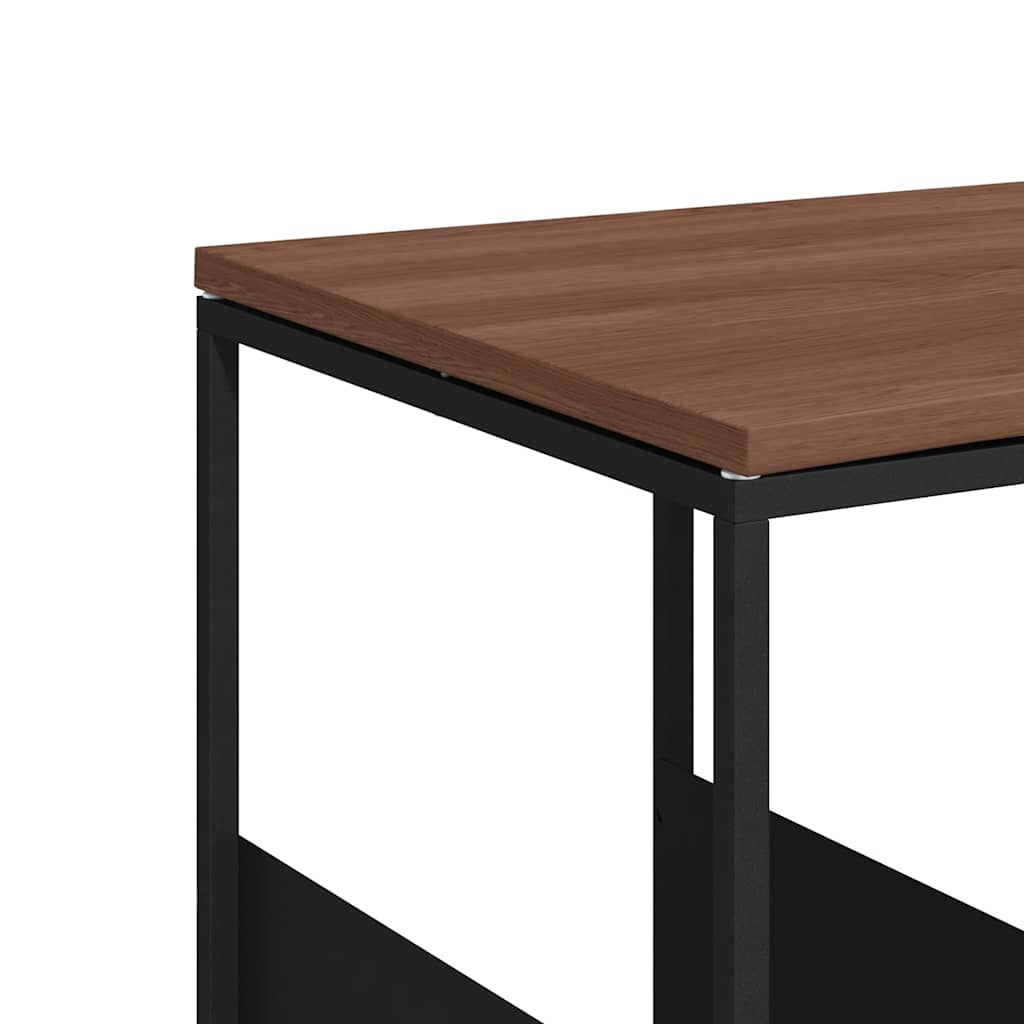 fekete szerelt fa kisasztal 55 x 36 x 59,5 cm