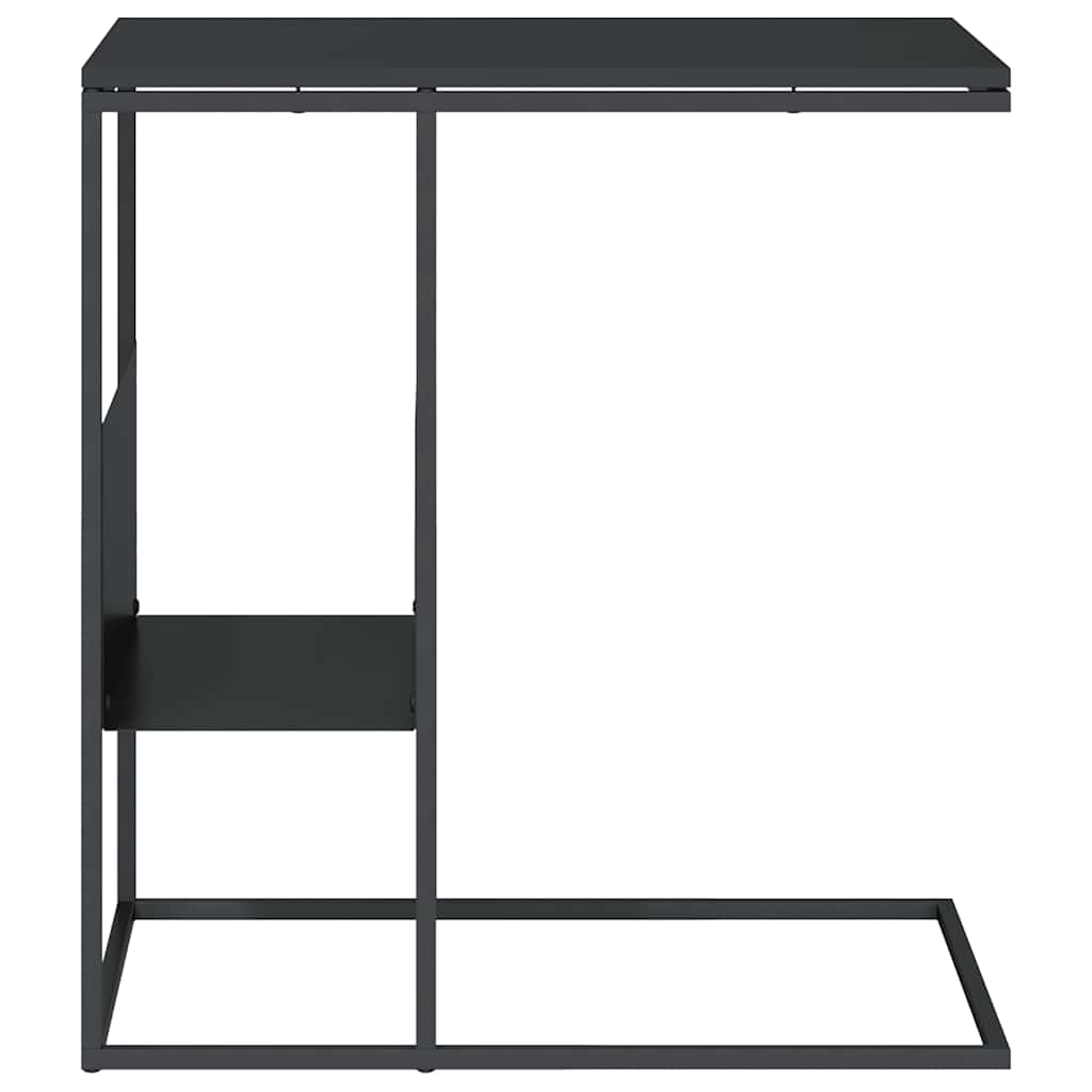 fekete szerelt fa kisasztal 55x36x59,5 cm