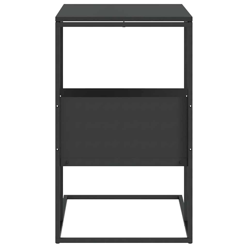 fekete szerelt fa kisasztal 55x36x59,5 cm