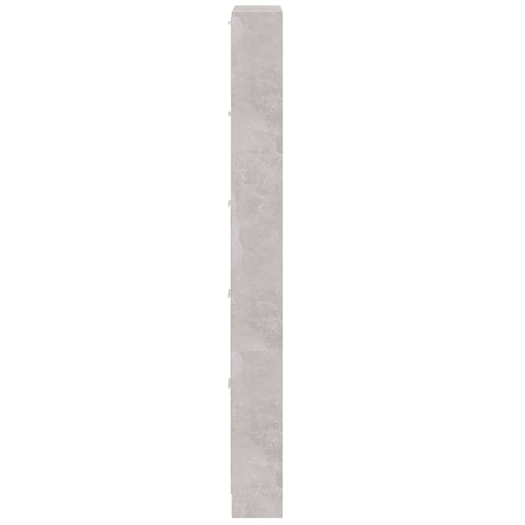 betonszürke szerelt fa cipőszekrény 59 x 17 x 169 cm