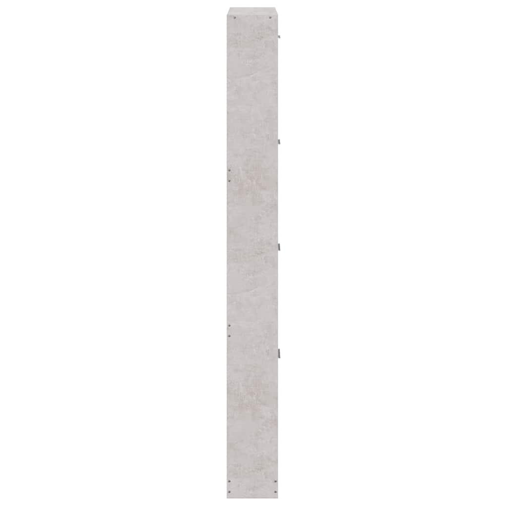 betonszürke szerelt fa cipőszekrény 59x17x150 cm