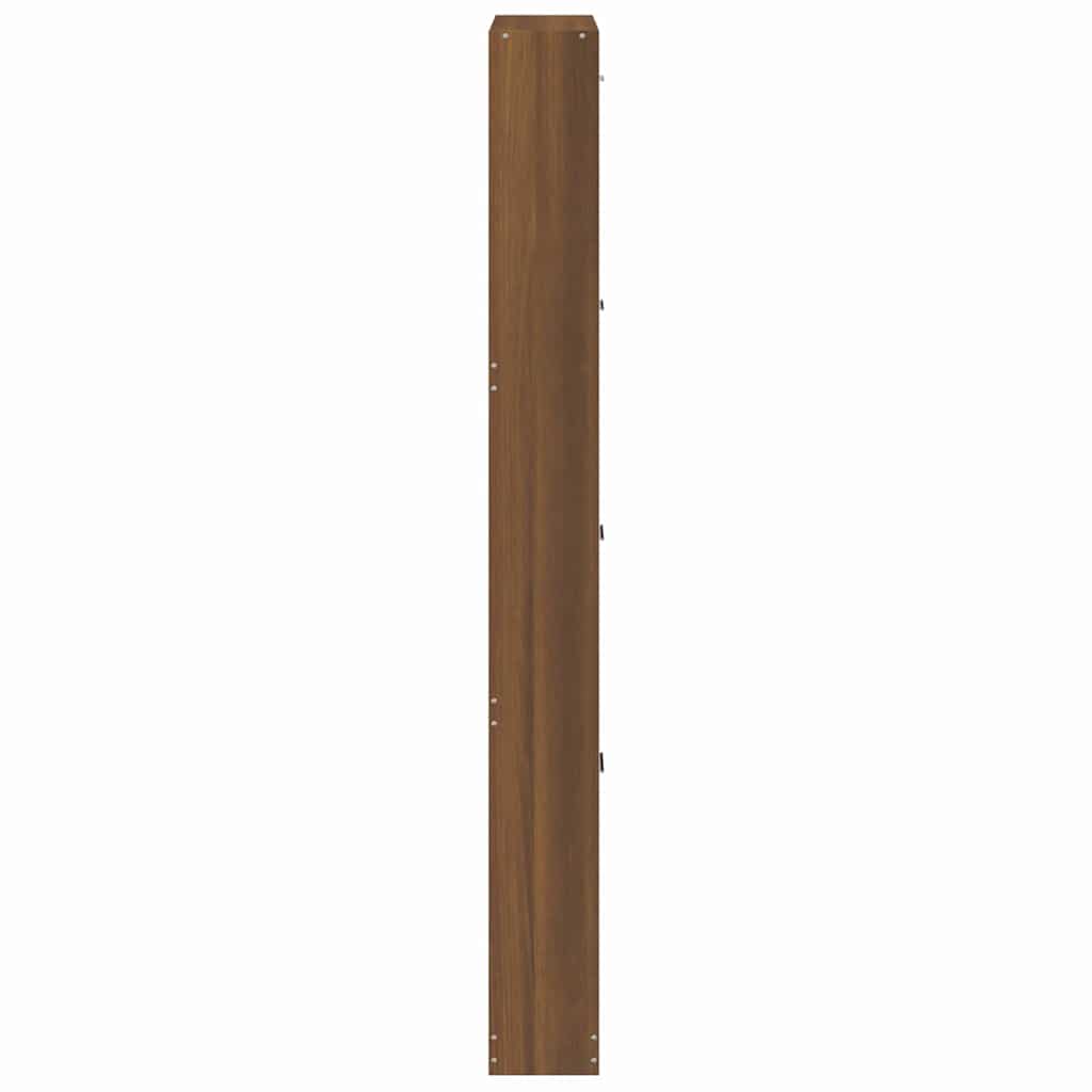barna tölgyszínű szerelt fa cipősszekrény 59 x 17 x 150 cm