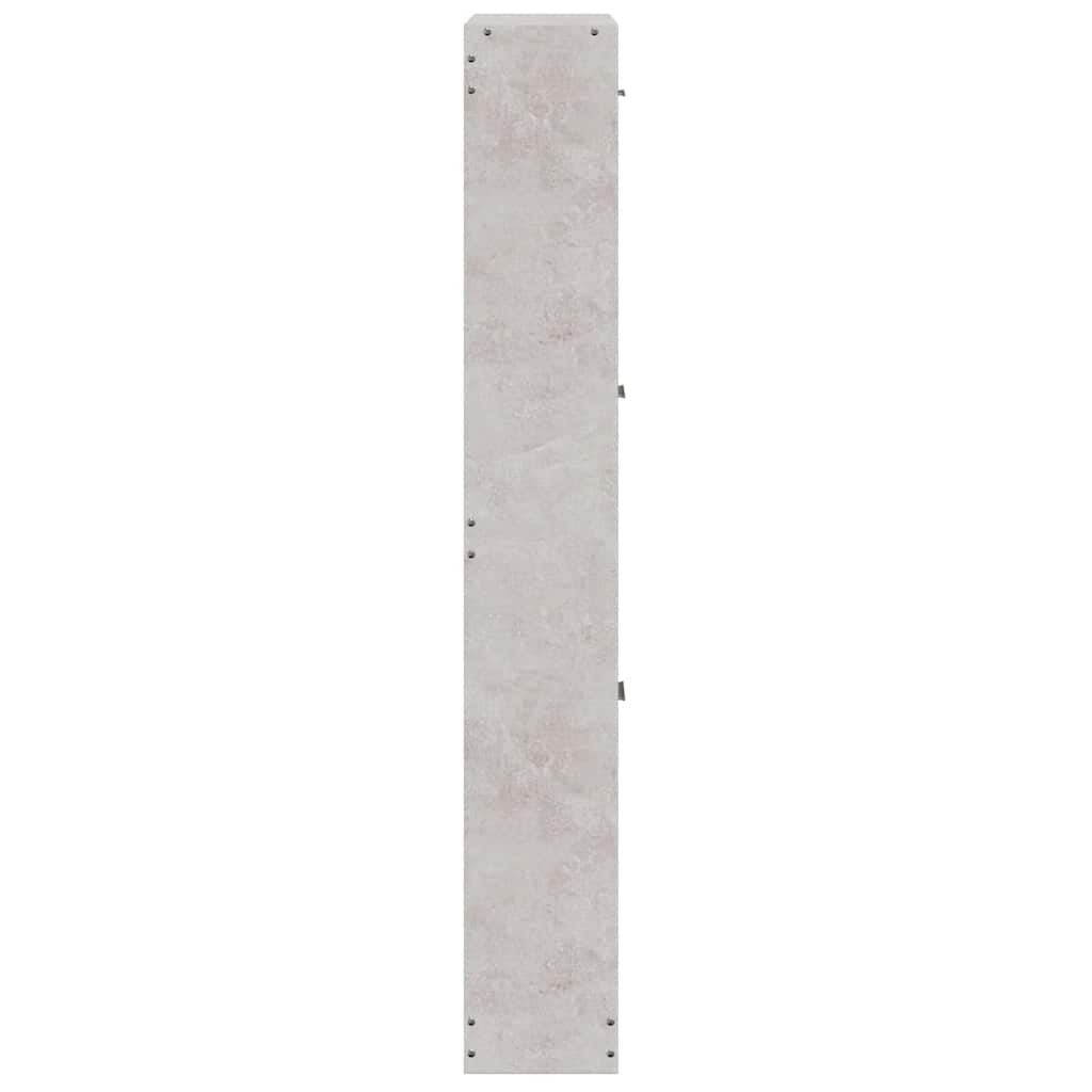 betonszürke szerelt fa cipőszekrény 59x17x108 cm