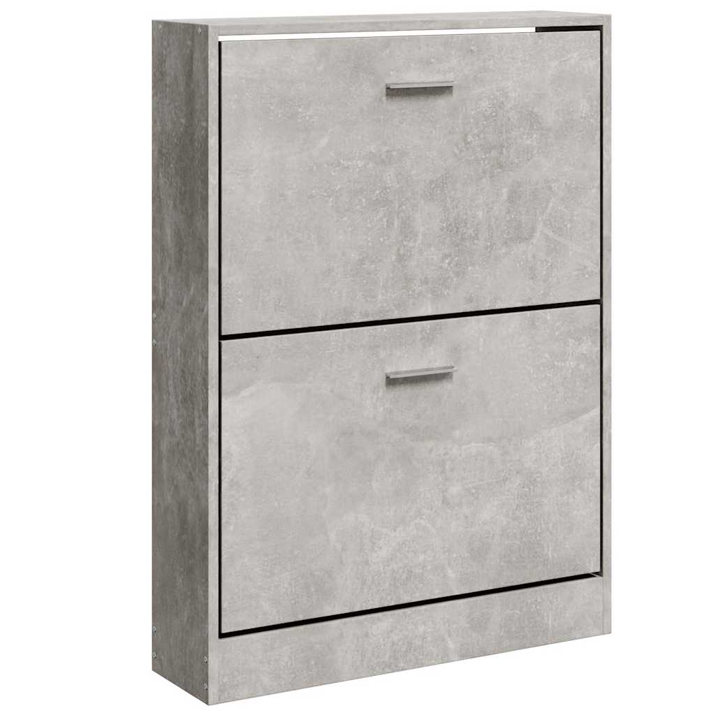 betonszürke szerelt fa cipőszekrény 59 x 17 x 81 cm