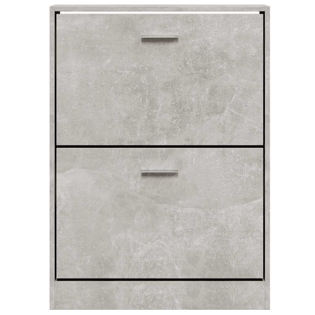 betonszürke szerelt fa cipőszekrény 59 x 17 x 81 cm