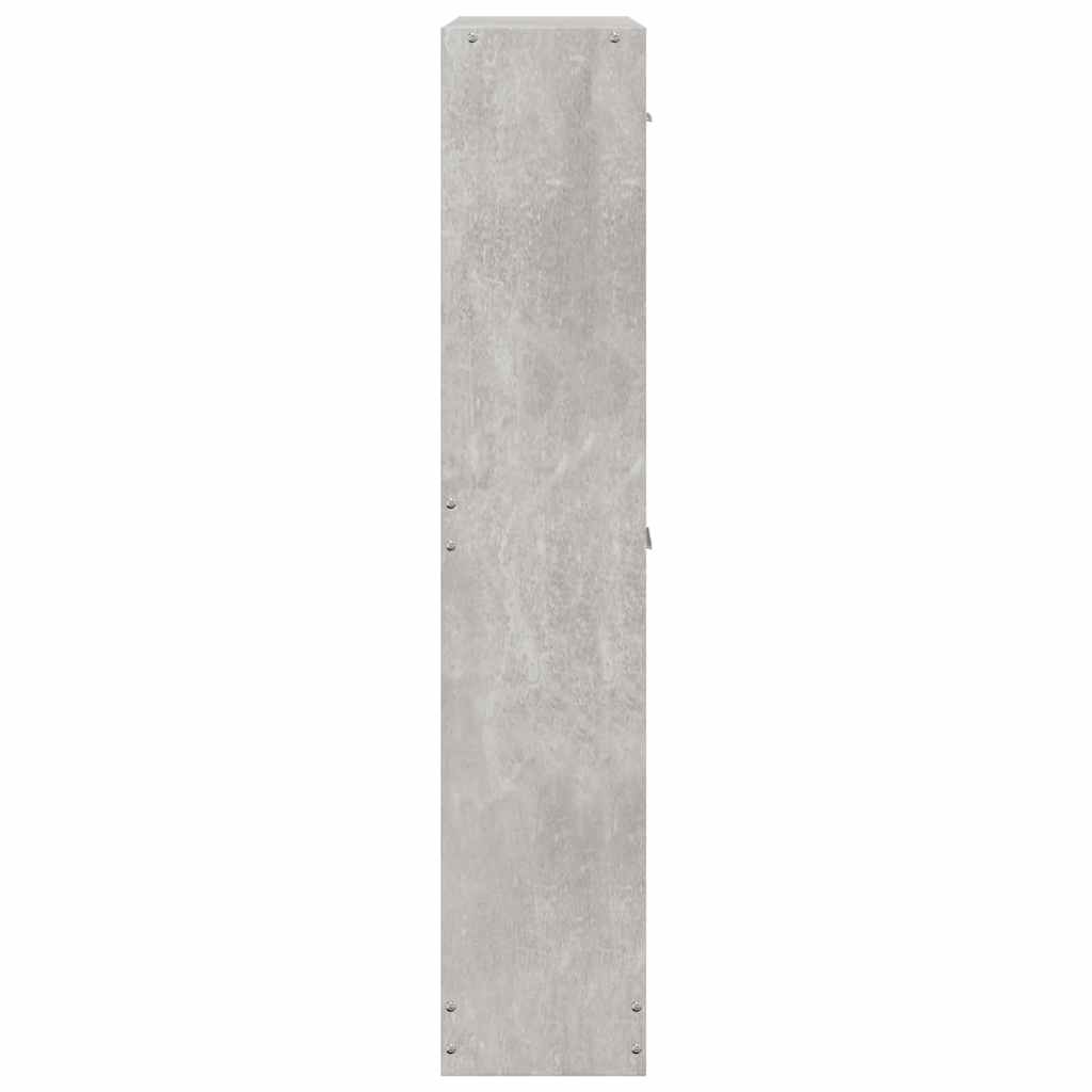 betonszürke szerelt fa cipőszekrény 59 x 17 x 81 cm