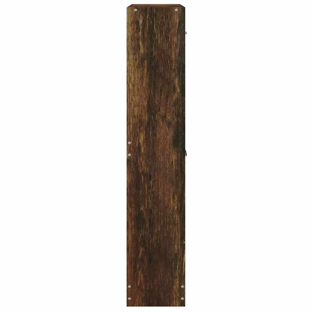 füstös tölgy színű szerelt fa cipősszekrény 59x17x81 cm