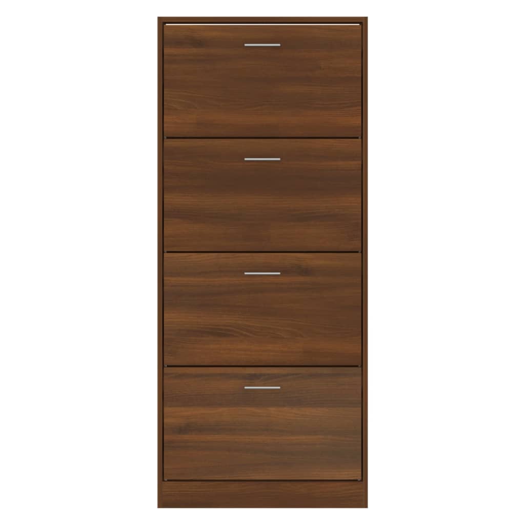 barna tölgy színű szerelt fa cipősszekrény 63x24x147 cm