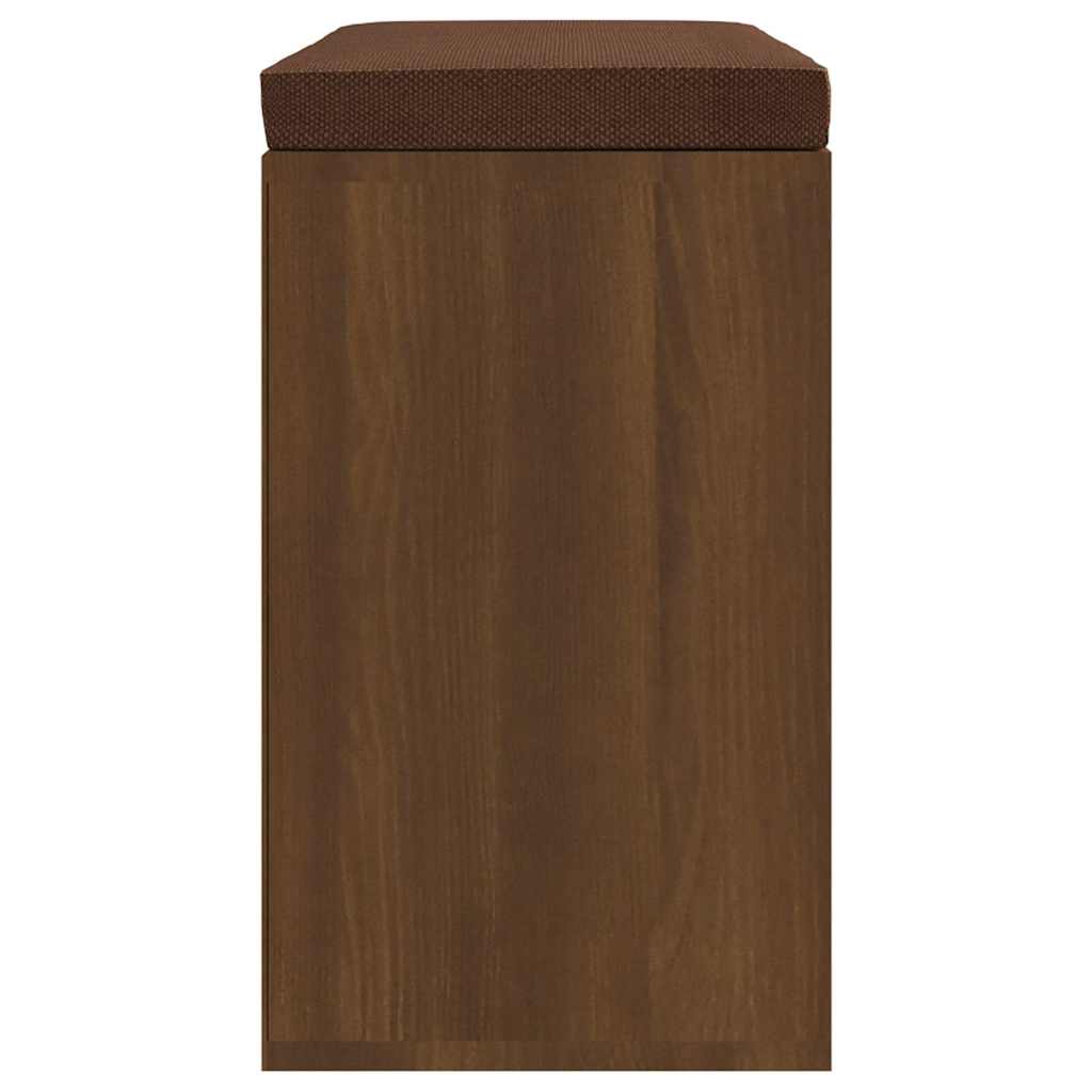 barna tölgy szerelt fa cipőtároló pad 103x30x48 cm