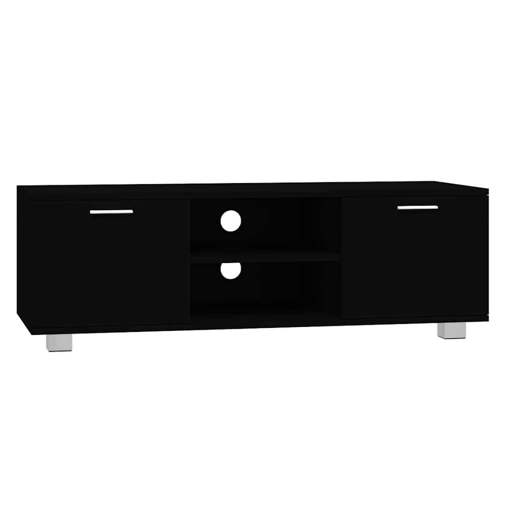 fekete szerelt fa TV-szekrény 120 x 40,5 x 35 cm