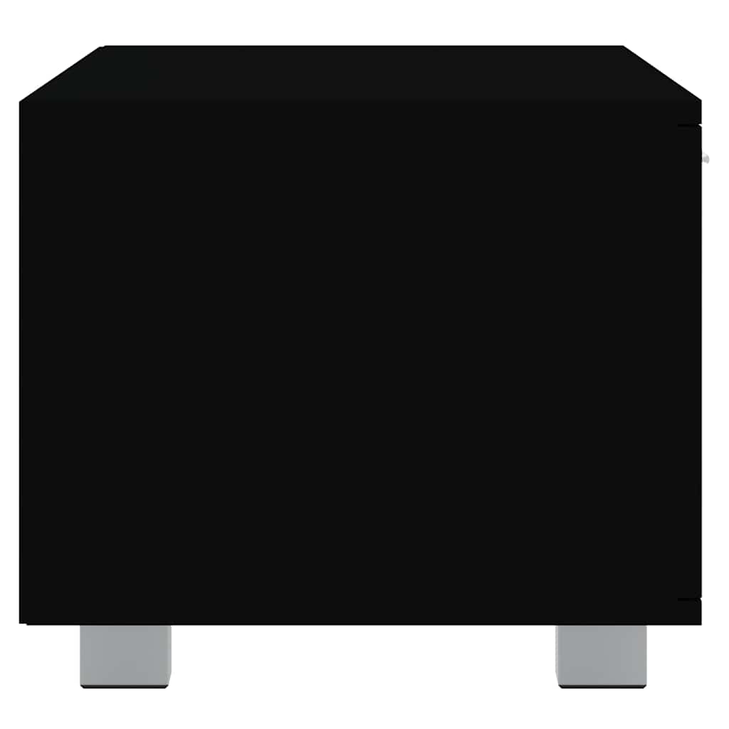 fekete szerelt fa TV-szekrény 120 x 40,5 x 35 cm