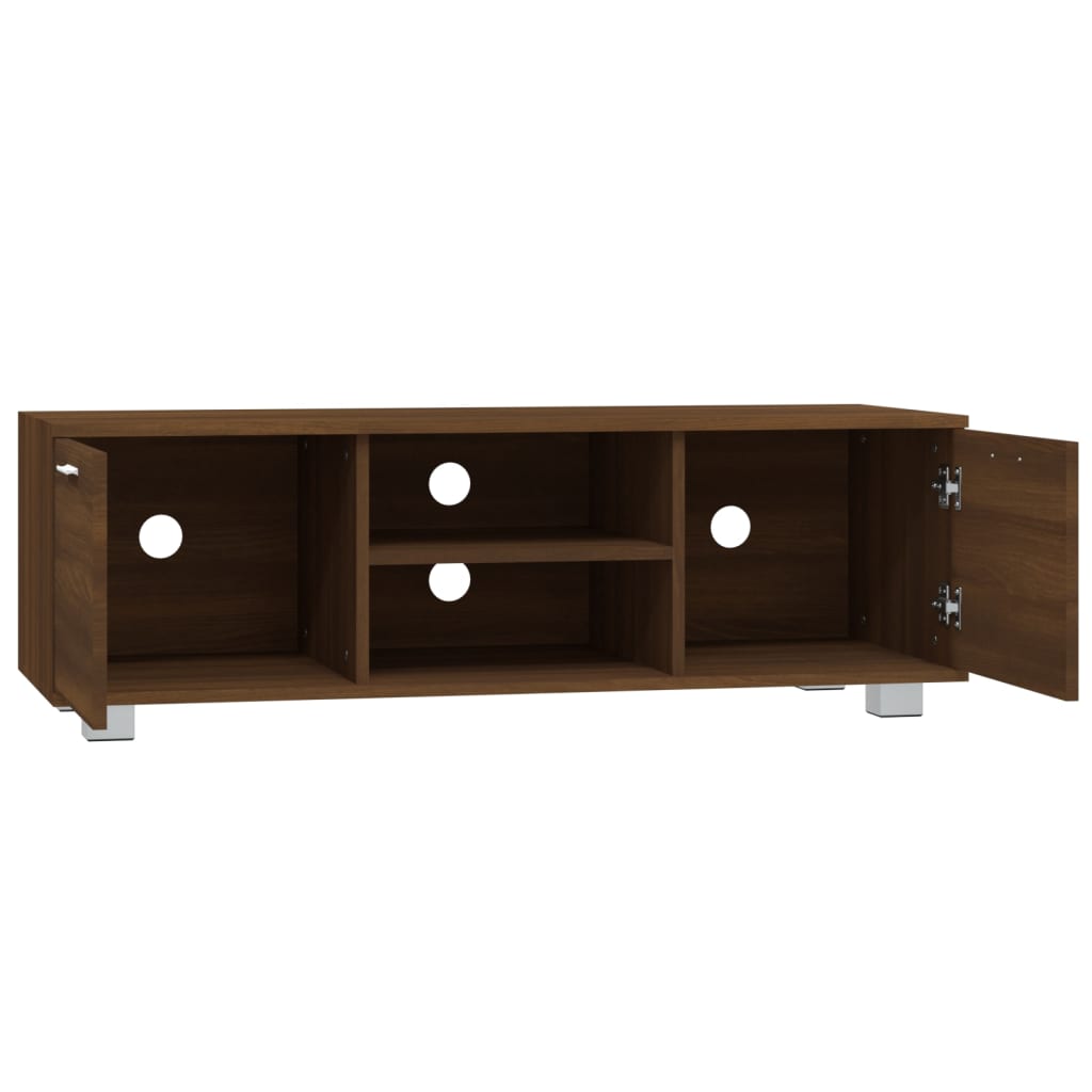barna tölgy színű szerelt fa TV-szekrény 120 x 40,5 x 35 cm