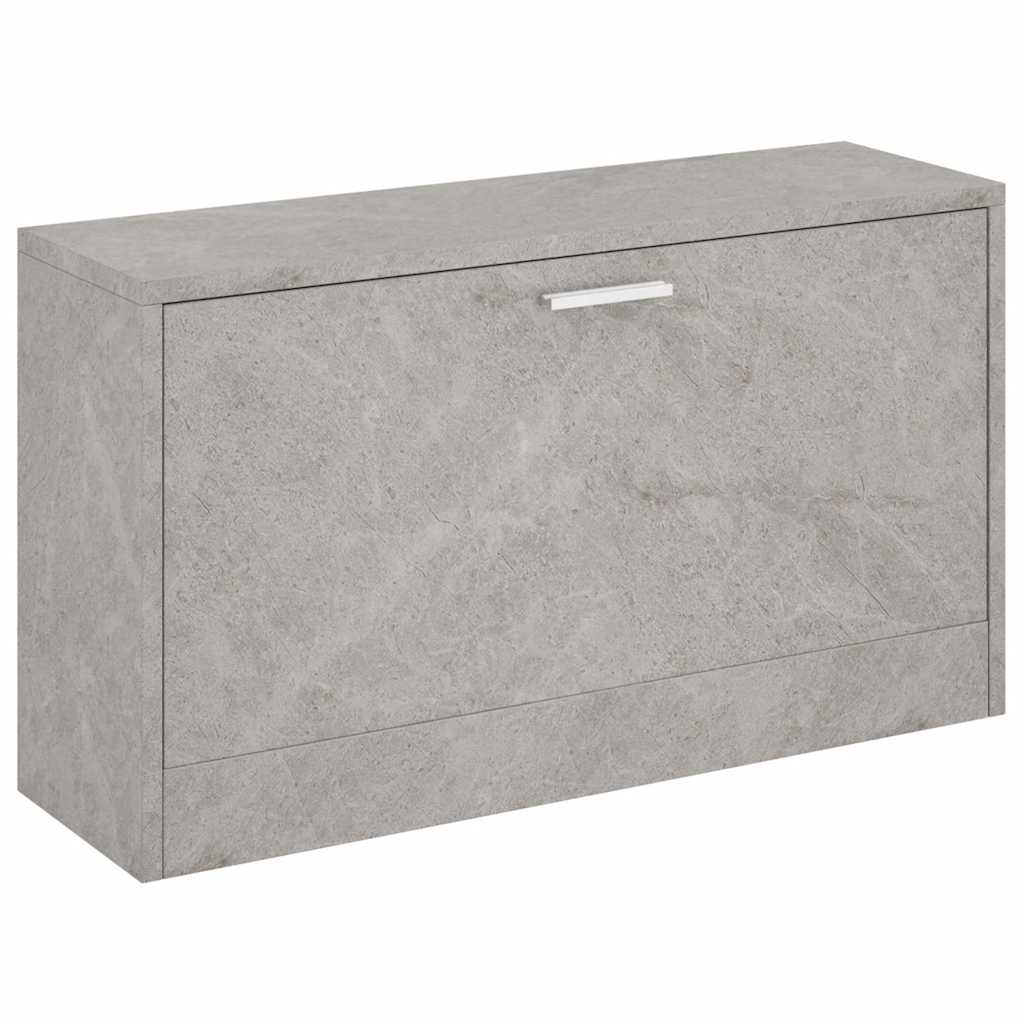 betonszürke szerelt fa cipőtároló pad 80x24x45 cm