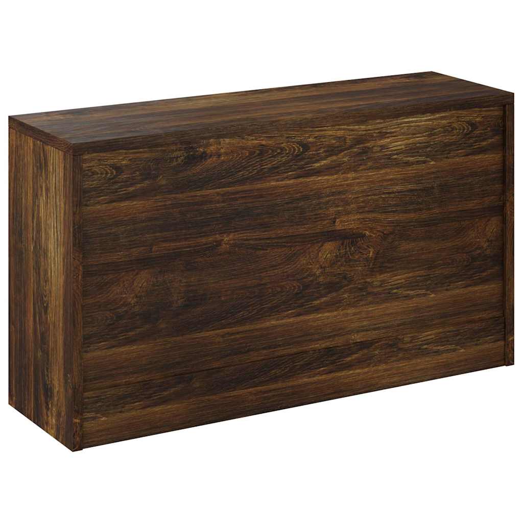 füstös tölgy színű szerelt fa cipőtároló pad 80 x 24 x 45 cm