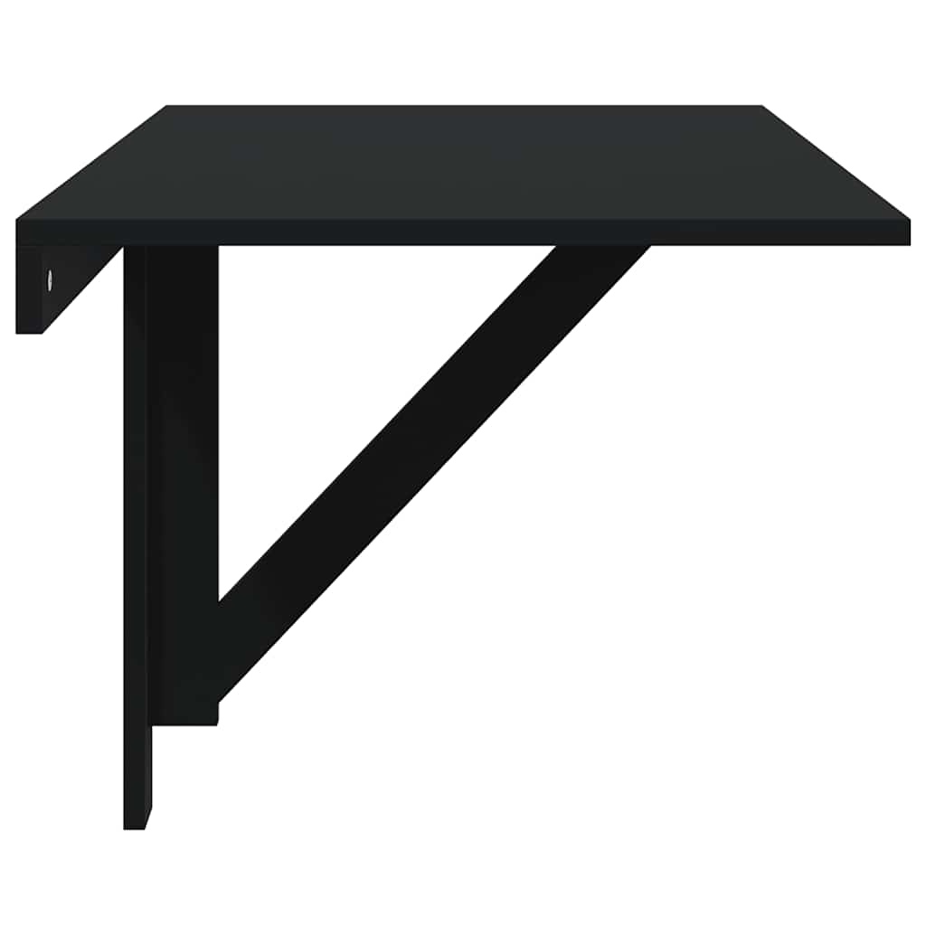 fekete szerelt fa összecsukható fali asztal 100x60x56 cm