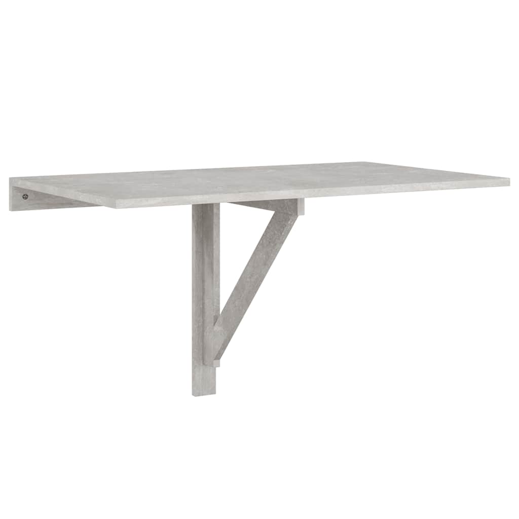 betonszürke szerelt fa összecsukható fali asztal 100x60x56 cm