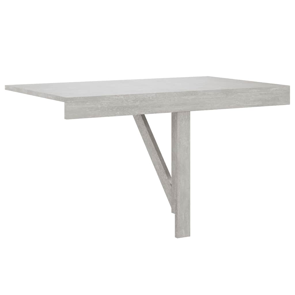 betonszürke szerelt fa összecsukható fali asztal 100x60x56 cm