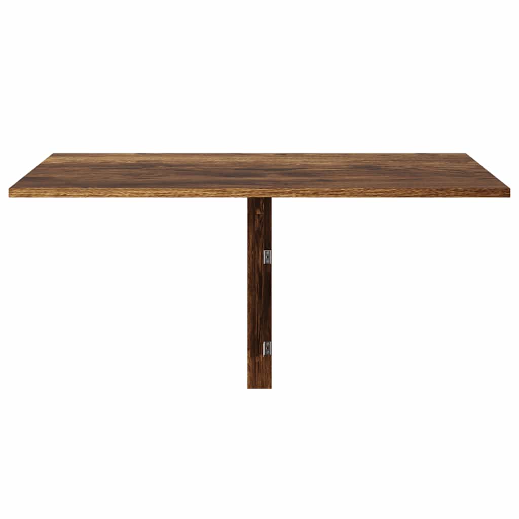 füstös tölgy szerelt fa összecsukható fali asztal 100x60x56 cm