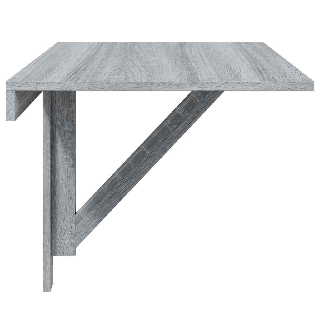szürke sonoma szerelt fa összecsukható fali asztal 100x60x56 cm