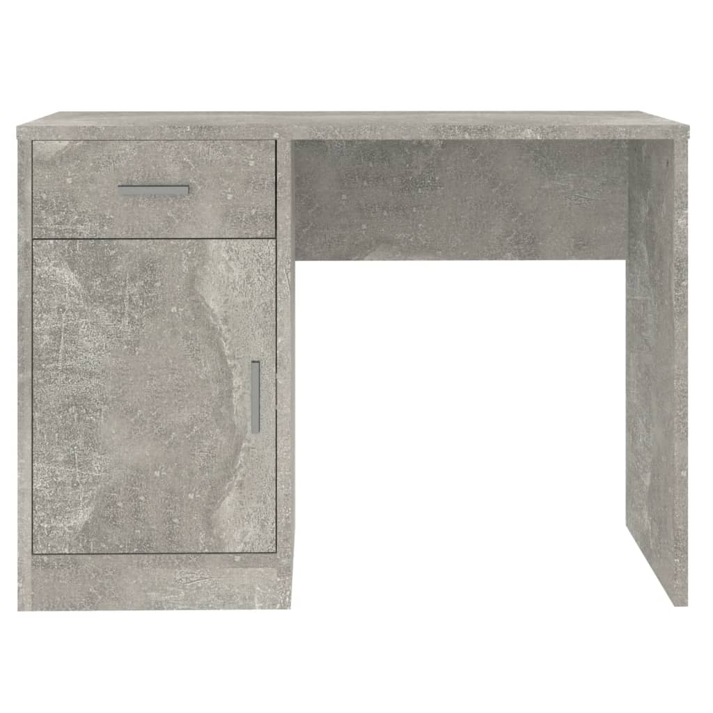 betonszürke faanyag fiókos/rekeszes íróasztal 100x40x73 cm