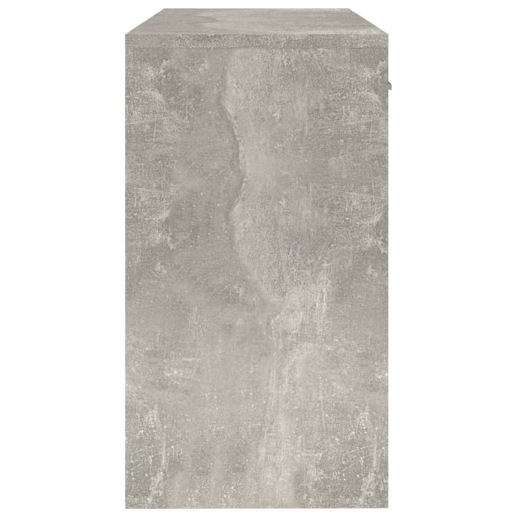 betonszürke faanyag fiókos/rekeszes íróasztal 100x40x73 cm