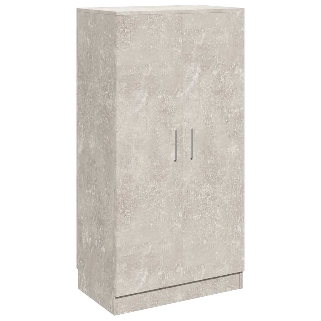betonszürke szerelt fa cipőszekrény 55 x 35 x 108 cm