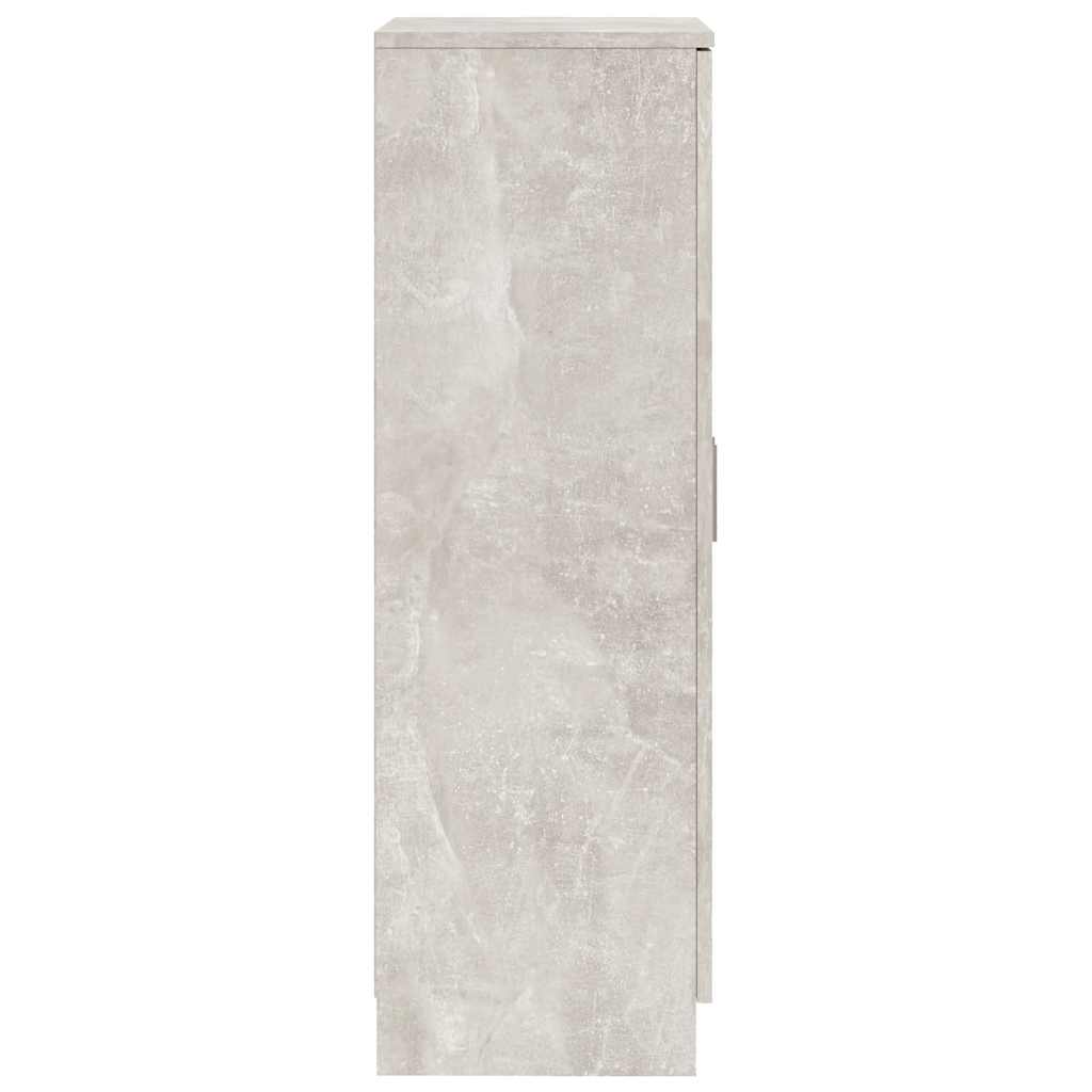 betonszürke szerelt fa cipőszekrény 55 x 35 x 108 cm