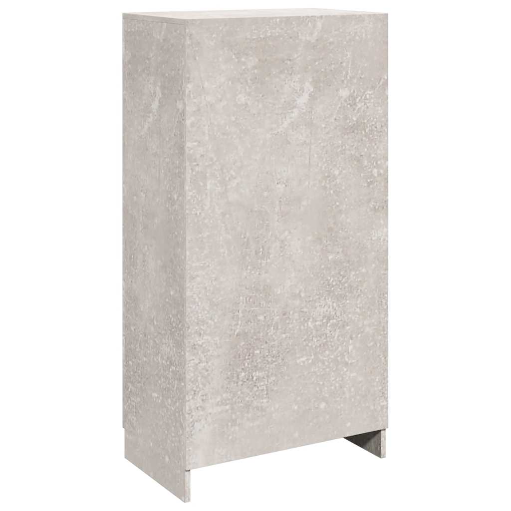 betonszürke szerelt fa cipőszekrény 55 x 35 x 108 cm