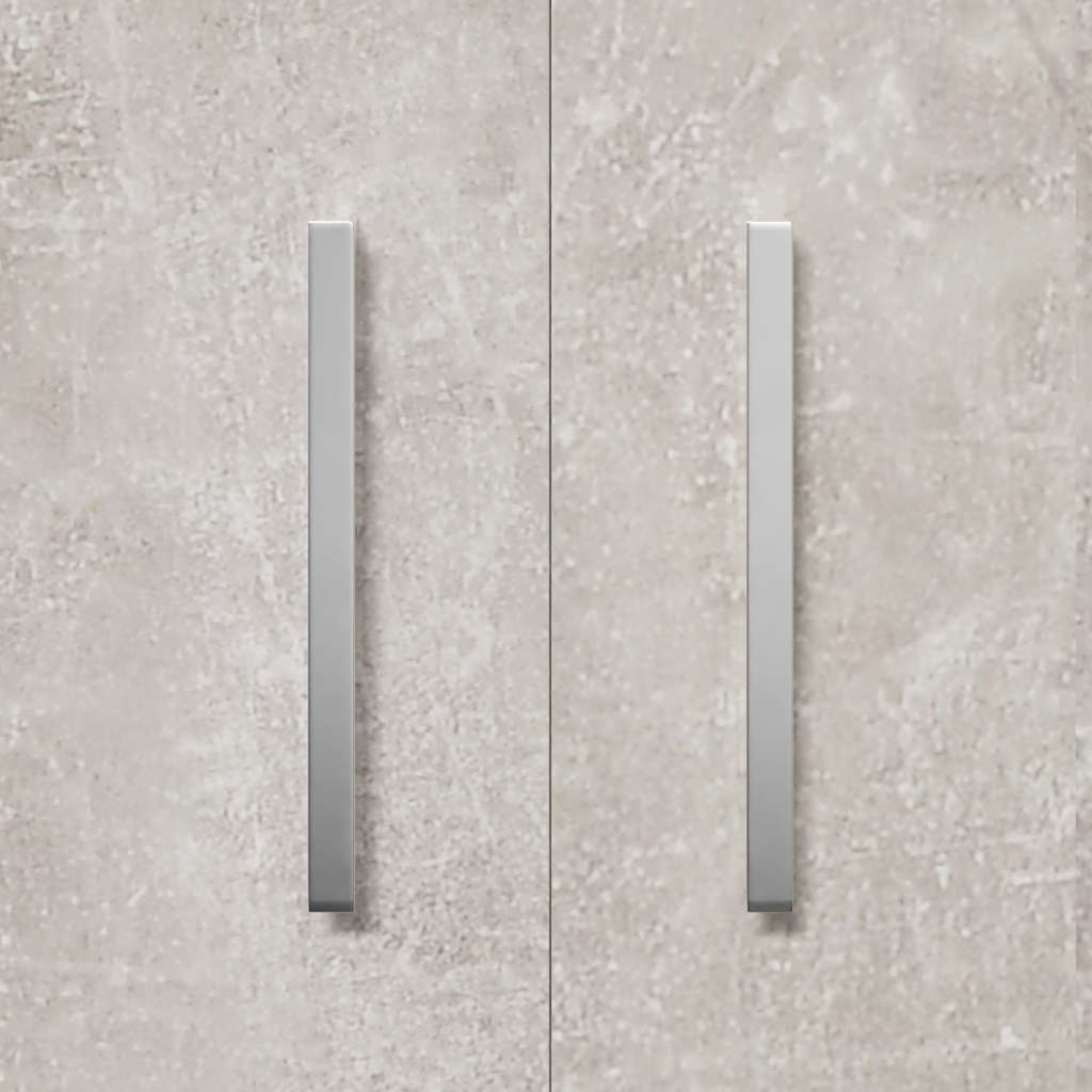 betonszürke szerelt fa cipőszekrény 55 x 35 x 108 cm