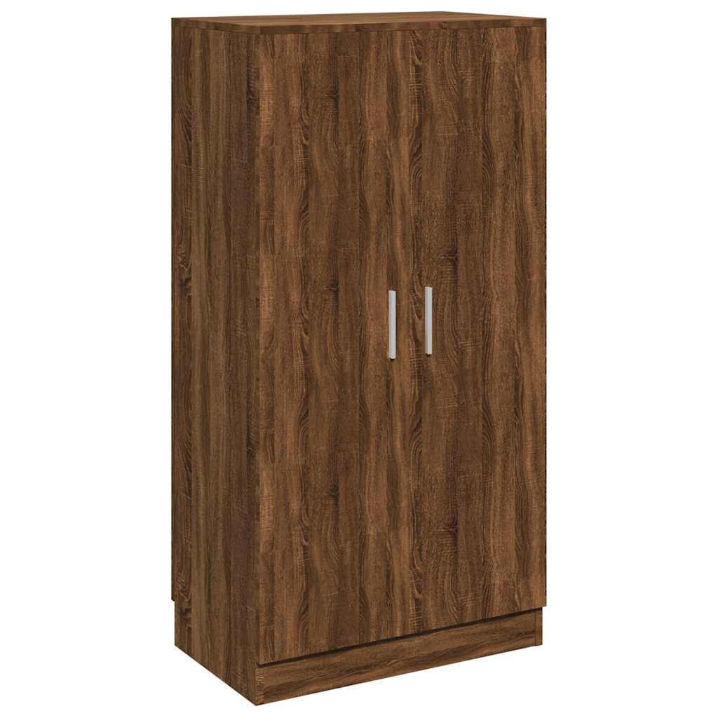 barna tölgy színű szerelt fa cipősszekrény 55 x 35 x 108 cm