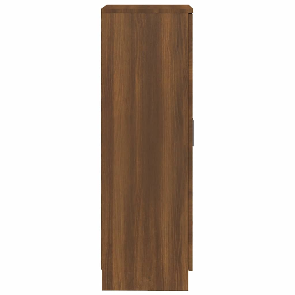 barna tölgy színű szerelt fa cipősszekrény 55 x 35 x 108 cm