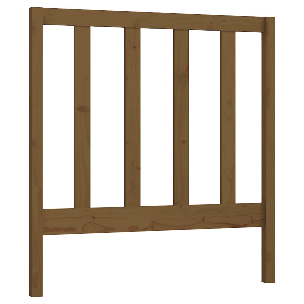 mézbarna tömör fenyőfa ágyfejtámla 96 x 4 x 100 cm