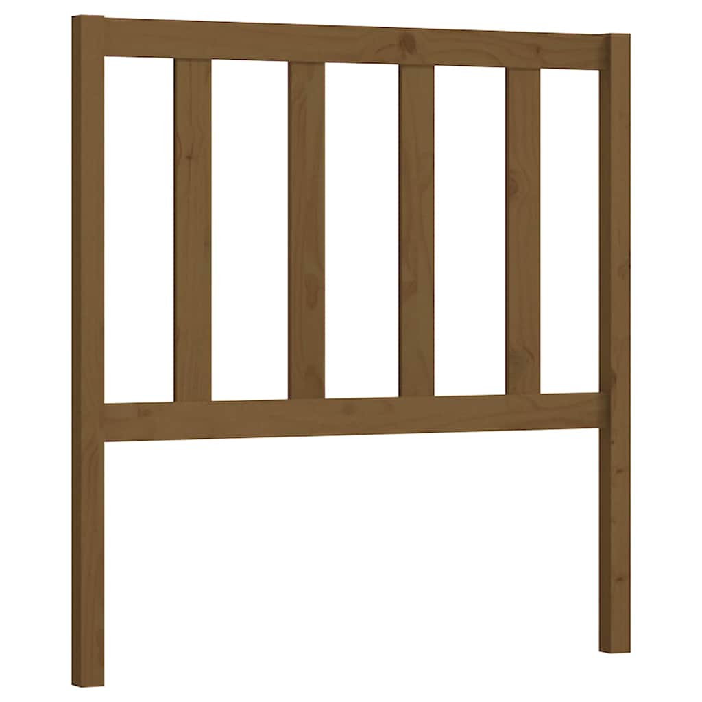 mézbarna tömör fenyőfa ágy fejtámla 81 x 4 x 100 cm