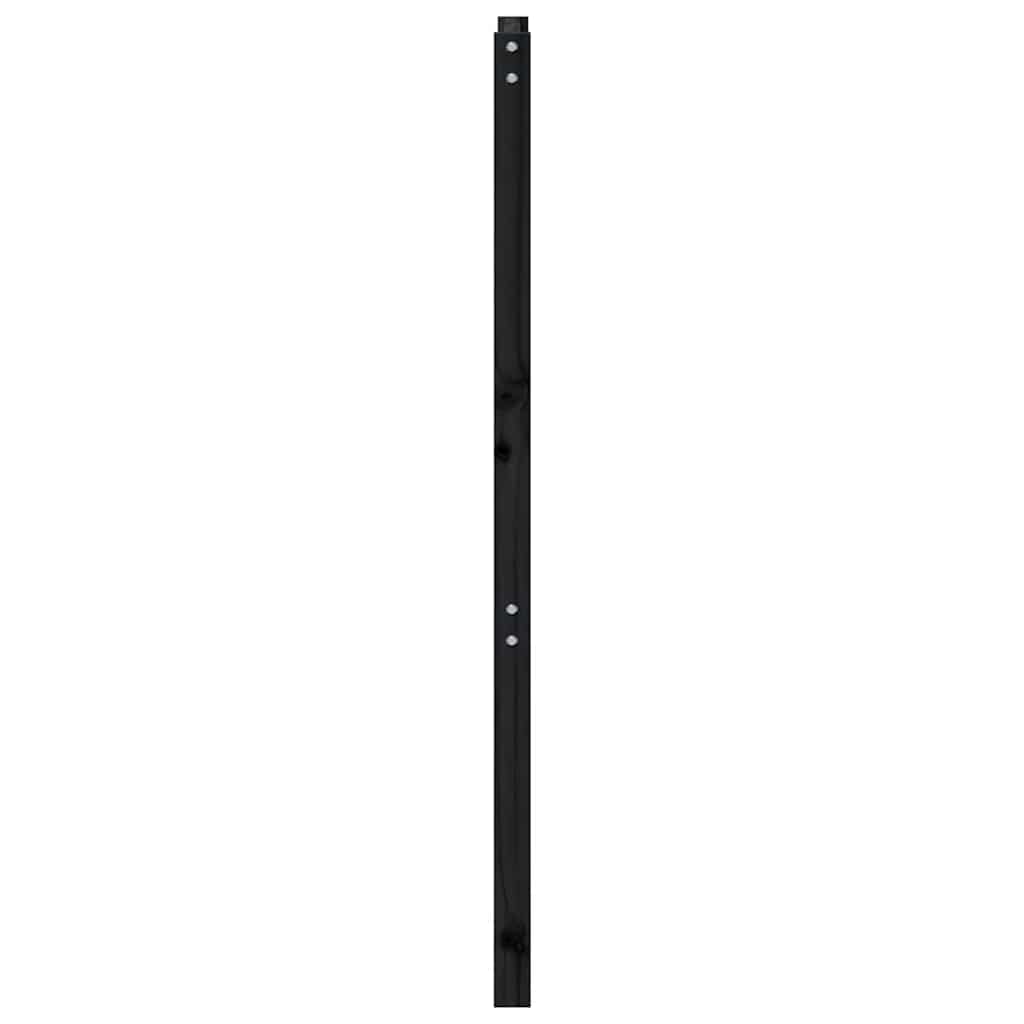 fekete tömör fenyőfa ágyfejtámla 81x4x100 cm