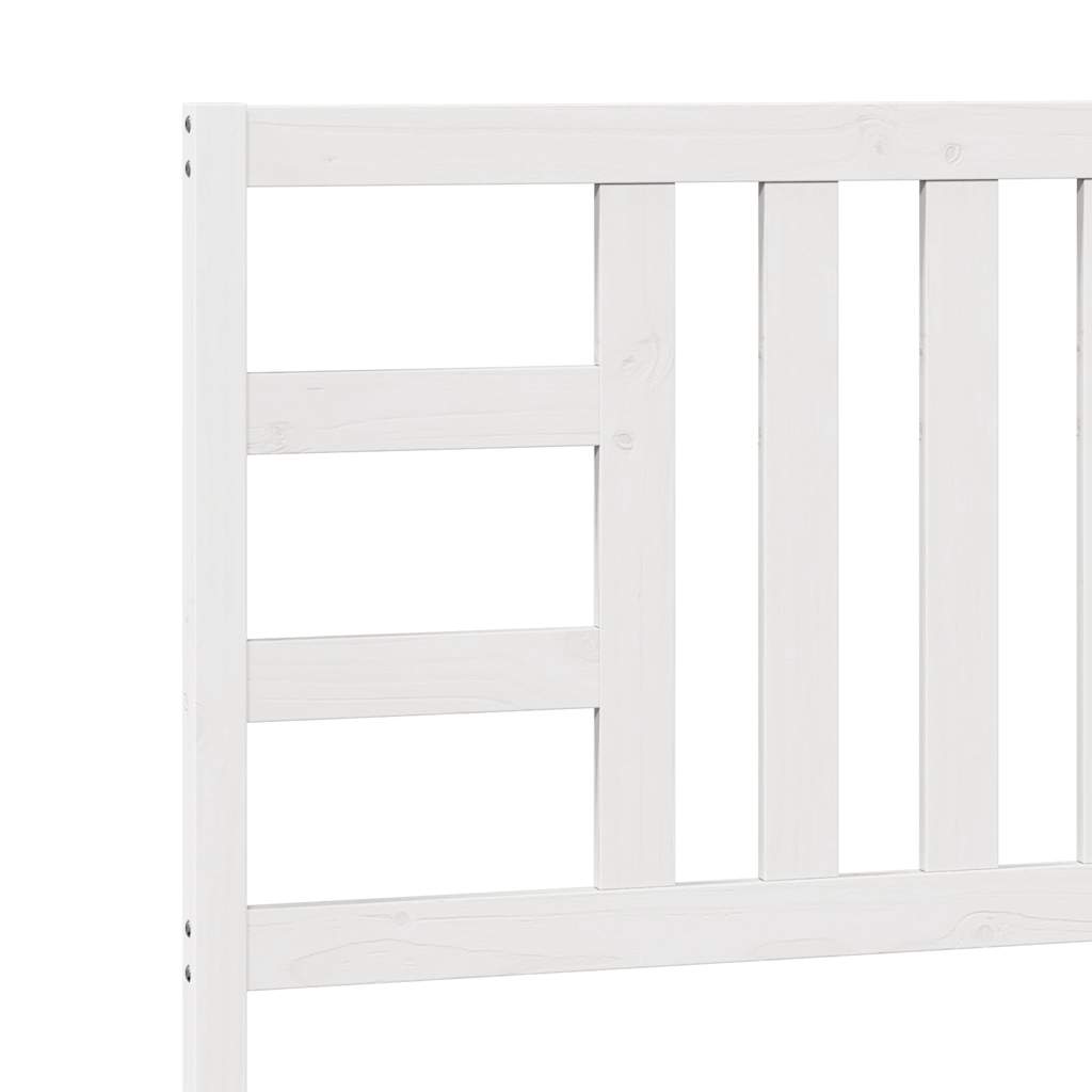 fehér tömör fenyőfa ágyfejtámla 106 x 4 x 100 cm