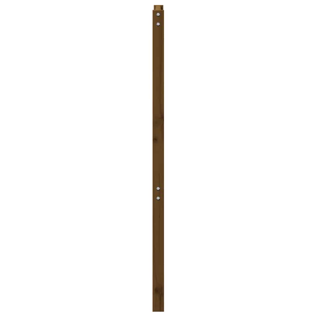 mézbarna tömör fenyőfa ágyfejtámla 106 x 4 x 100 cm