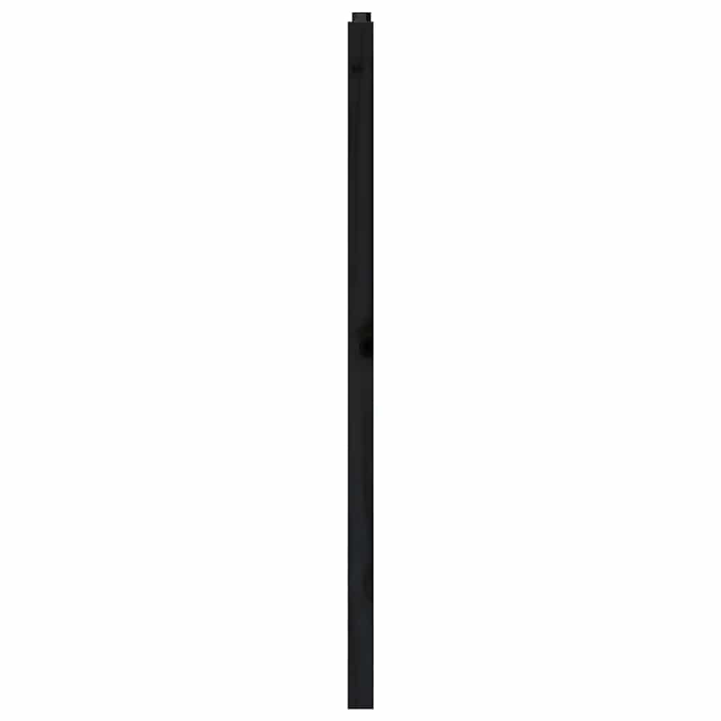 fekete tömör fenyőfa ágyfejtámla 126 x 4 x 100 cm