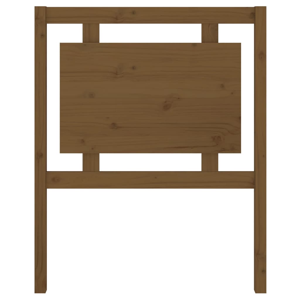 mézbarna tömör fenyőfa ágyfejtámla 80,5 x 4 x 100 cm