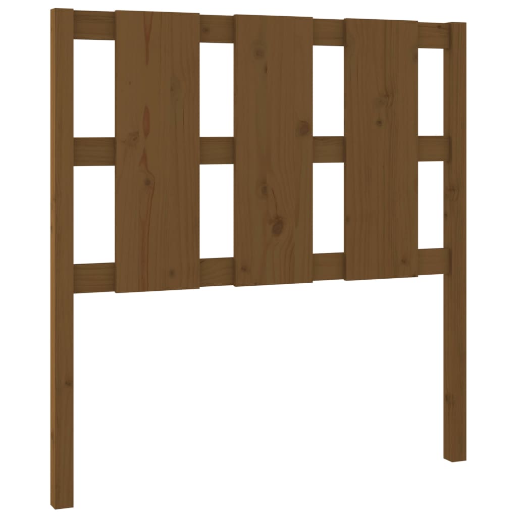 mézbarna tömör fenyőfa ágyfejtámla 105,5x4x100 cm
