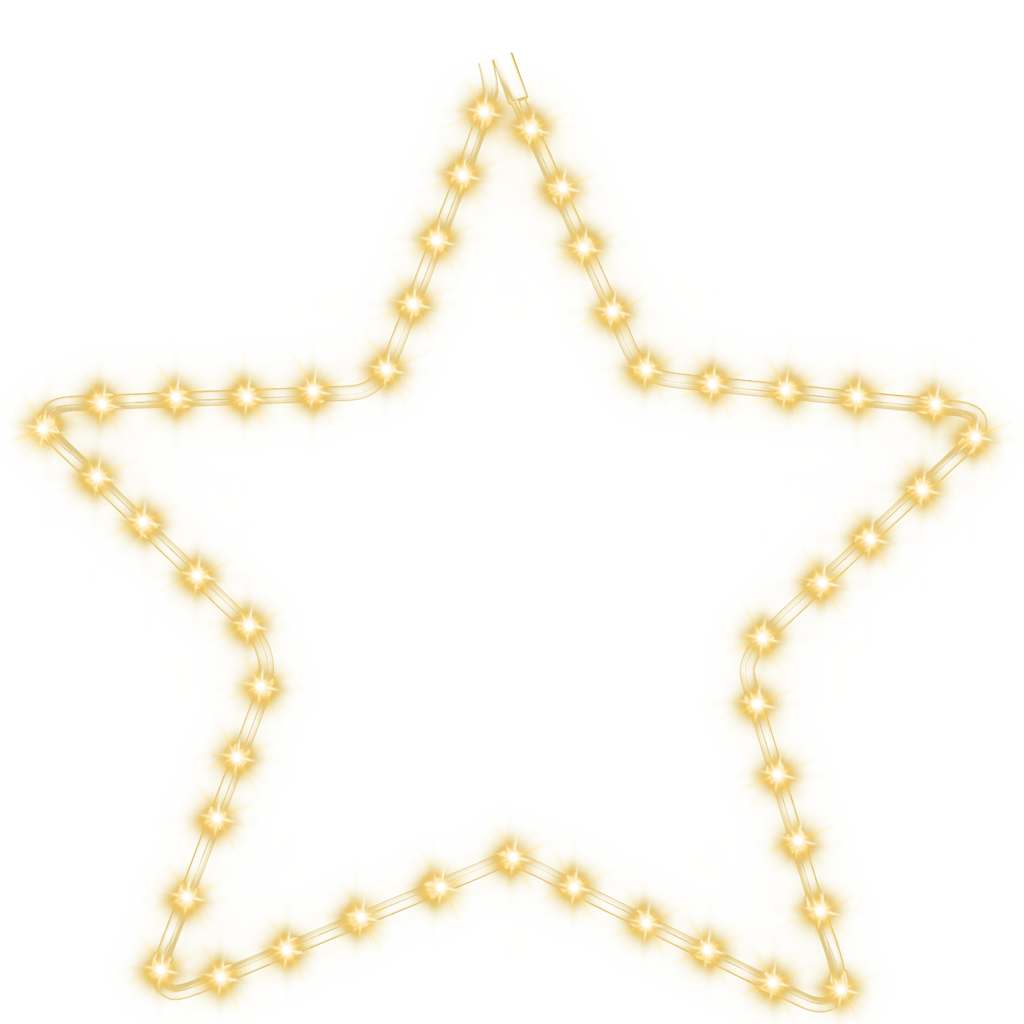 karácsonyi csillag 48 meleg fehér LED-del 56 cm