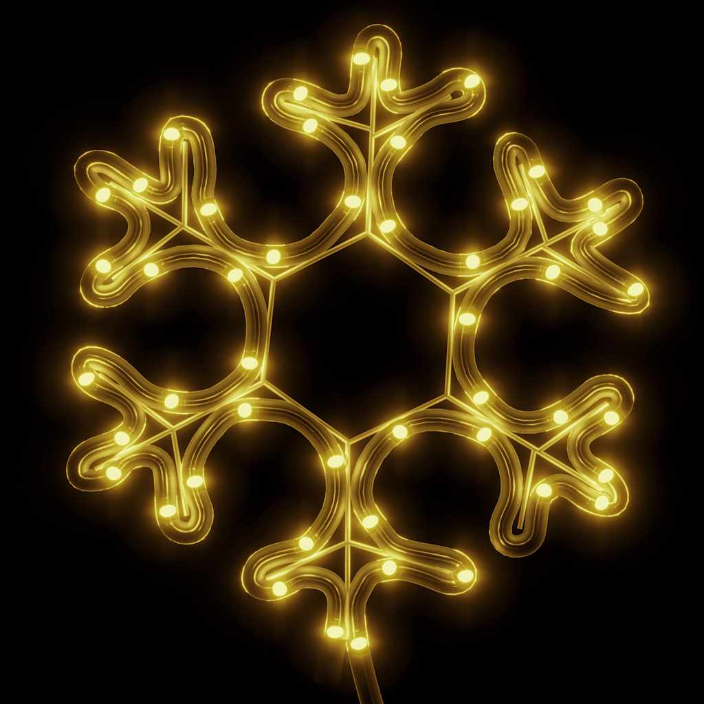 karácsonyi hópehely 48 meleg fehér LED-del 27 x 27 cm