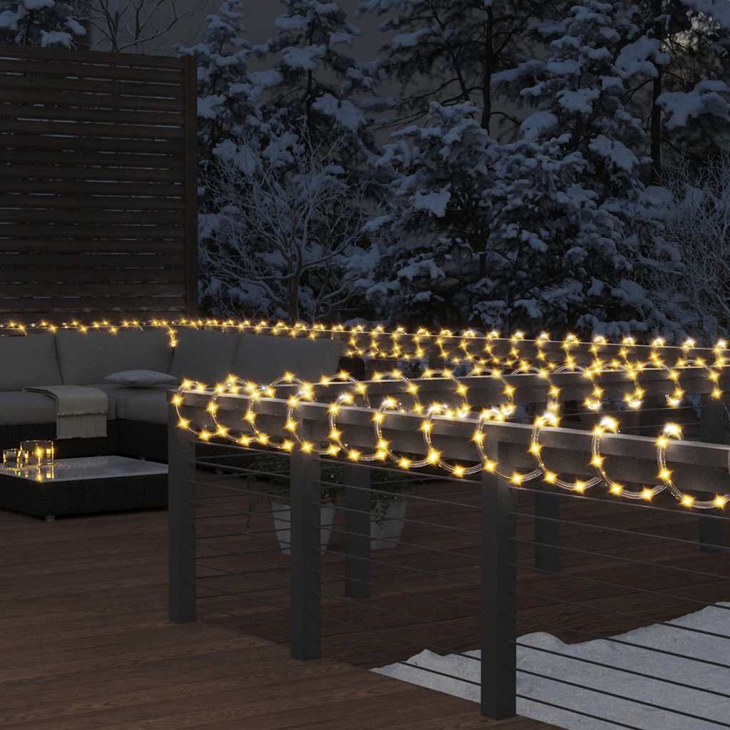 PVC fényfüzér 1200 meleg fehér LED-del 50 m
