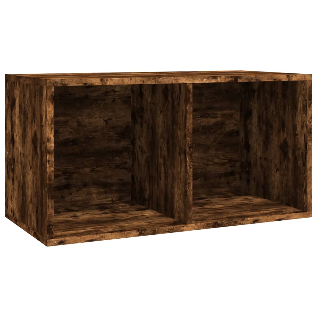 füstös tölgy színű szerelt fa lemeztároló doboz 71 x 34 x 36 cm