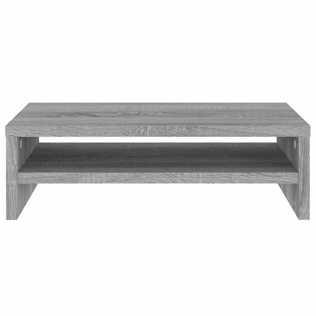 szürke sonoma színű szerelt fa monitorállvány 42x24x13 cm