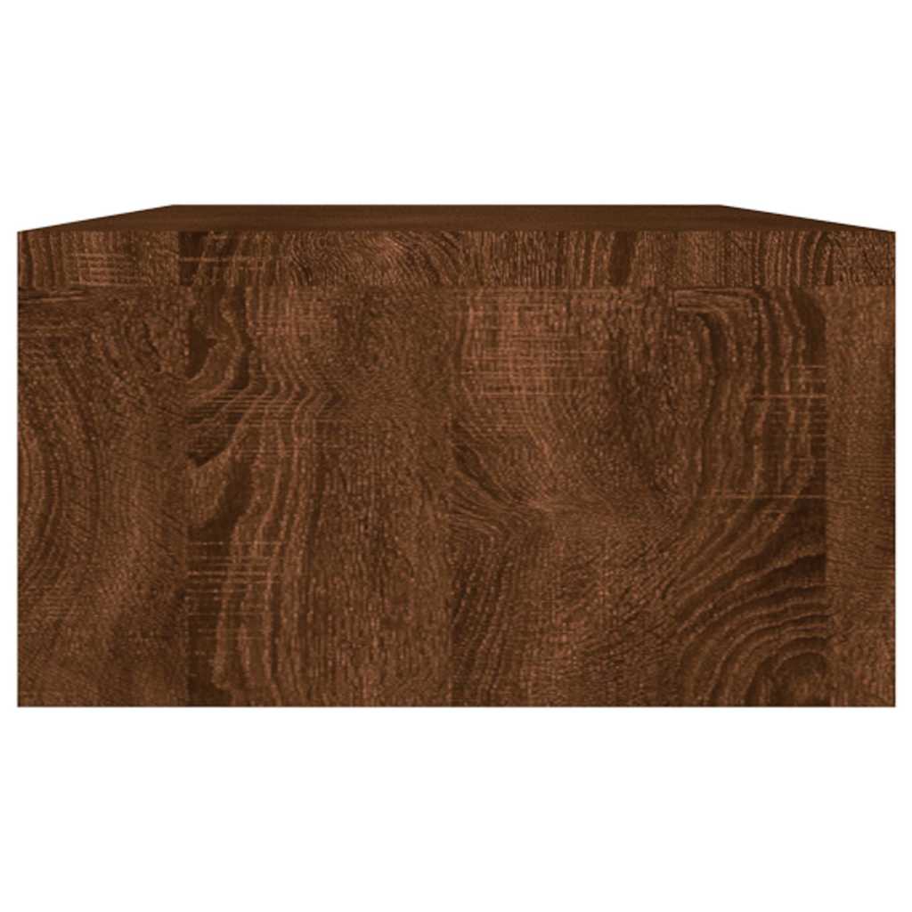 barna tölgy színű szerelt fa monitorállvány 100 x 24 x 13 cm