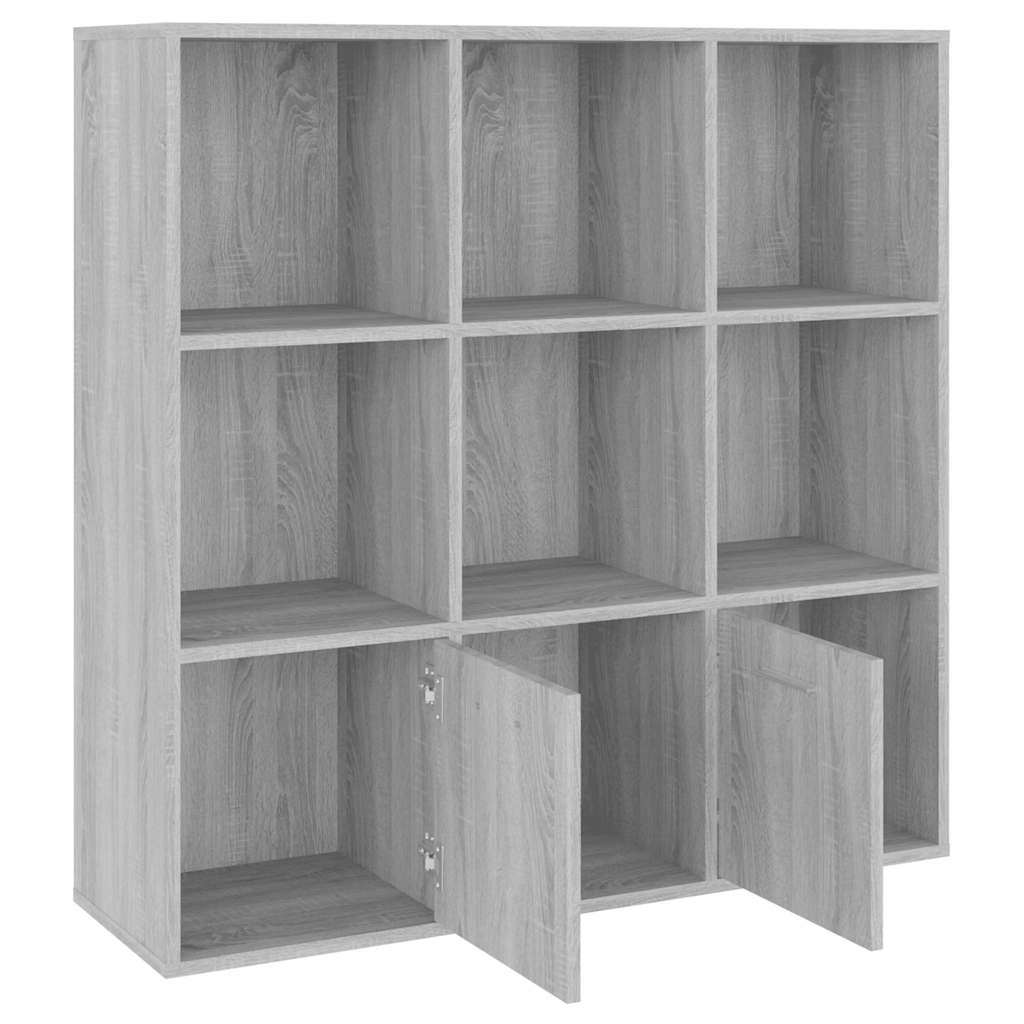 füstös tölgy színű könyvszekrény 98x30x98 cm