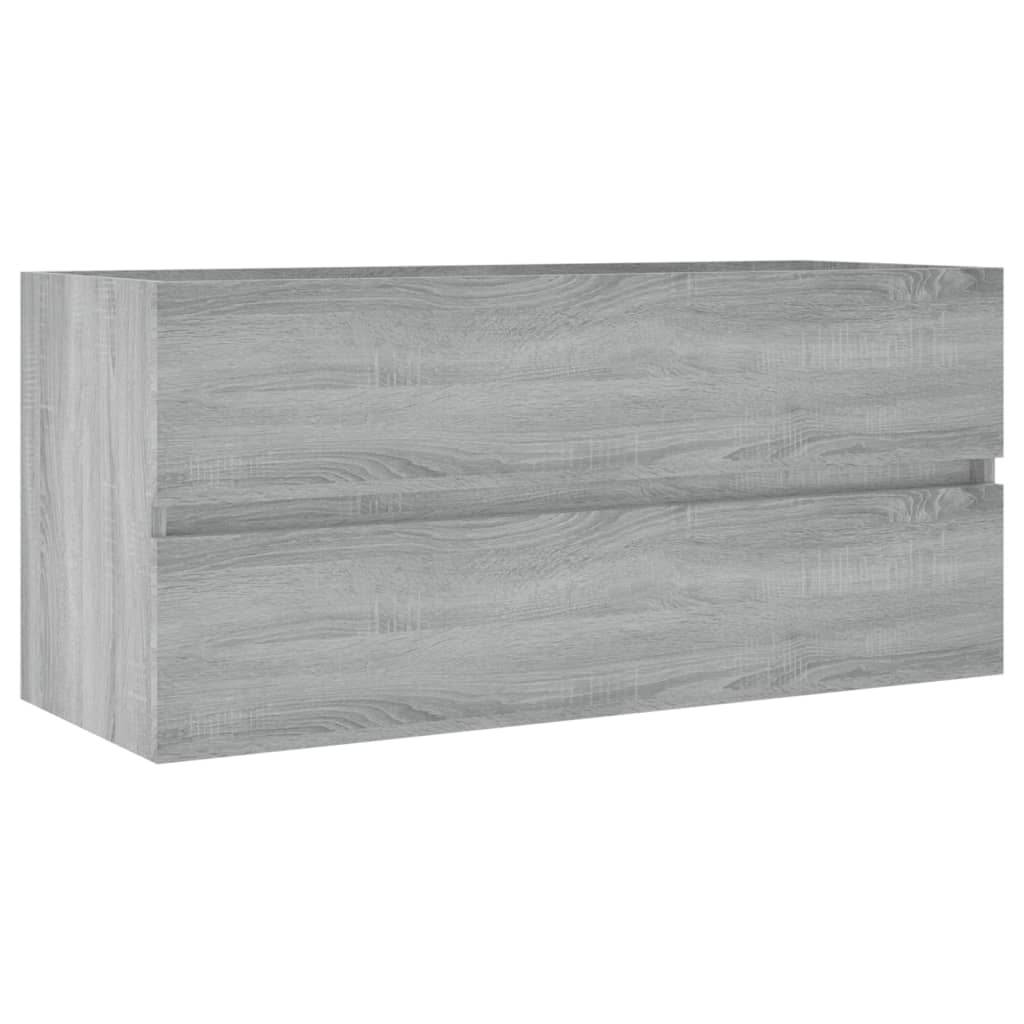 szürke sonoma színű szerelt fa éjjeliszekrény 100x38,5x45 cm