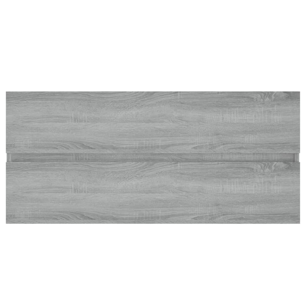 szürke sonoma színű szerelt fa éjjeliszekrény 100x38,5x45 cm