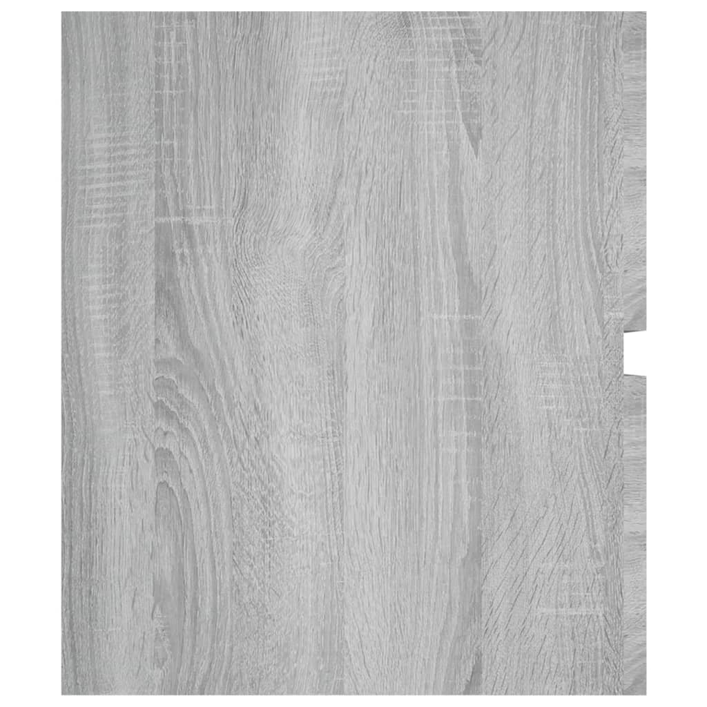 szürke sonoma színű szerelt fa éjjeliszekrény 100x38,5x45 cm